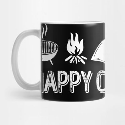 Happy Camper Fire Cool Camping Gift Mug Official Camping Merch