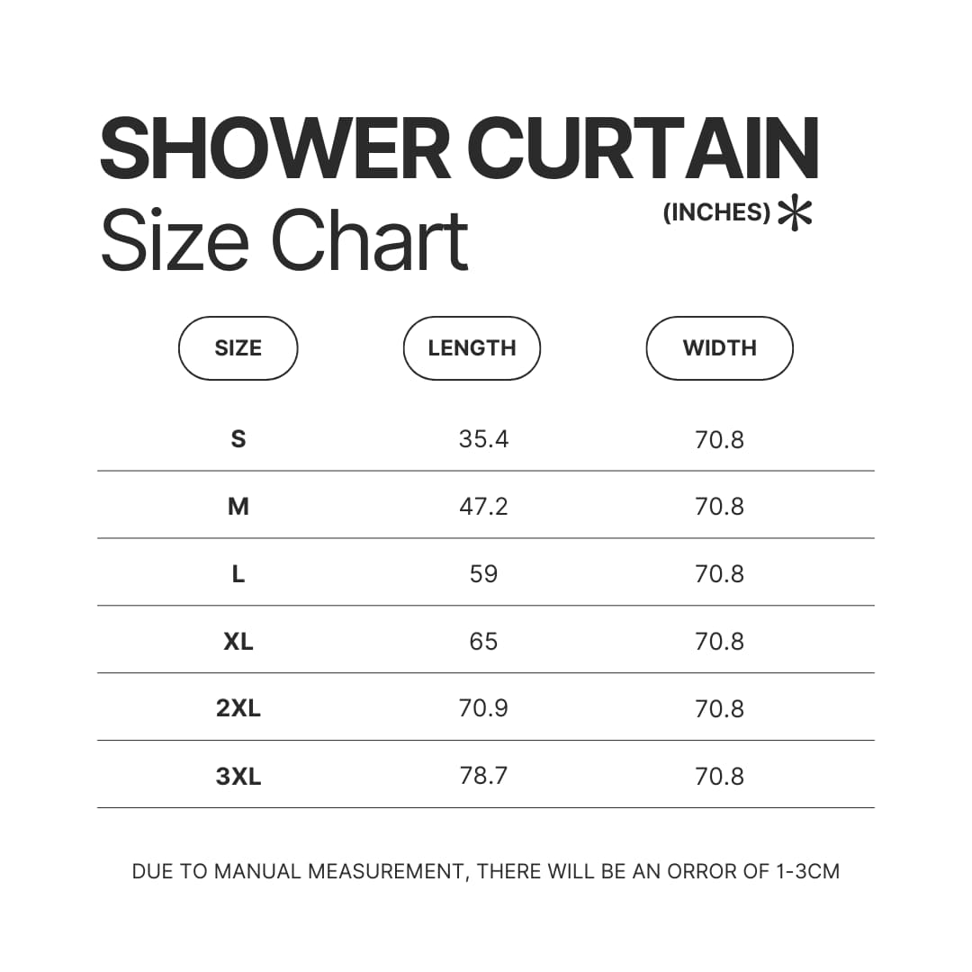 Shower Curtain Size Chart 2 - Camping Gifts Shop