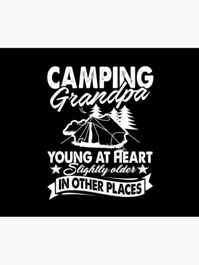 Camping Grandpa Young At Heart Tapestry Official Camping Merch