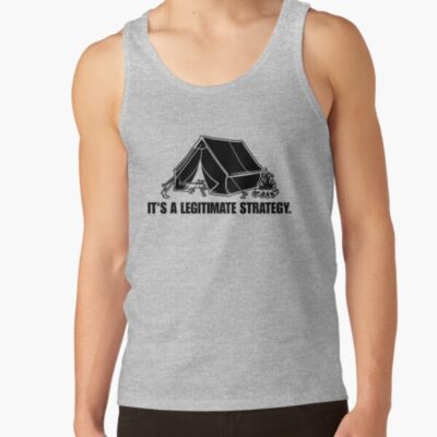 Rvb Camping Its A Legitimate Strategy (Black) Tank Top Official Camping Merch