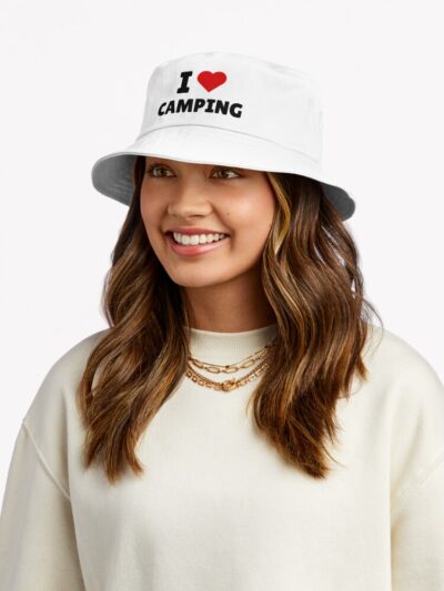 I Just Really Love Camping  - I Heart Camping -  I ❤️ Camping Bucket Hat Official Camping Merch