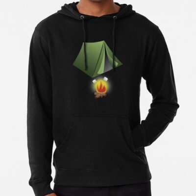 Camping - Tent And Campfire Hoodie Official Camping Merch