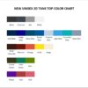 tank top color chart - Camping Gifts Shop