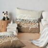 Happy Camper Throw Pillow Official Camping Merch