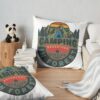 Camping Adventure In Forest Throw Pillow Official Camping Merch