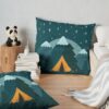 Camping Beneath The Stars And Mountains Throw Pillow Official Camping Merch