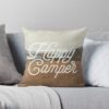 Happy Camper Throw Pillow Official Camping Merch