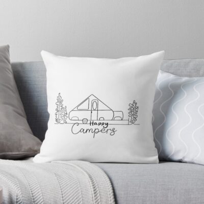 A Frame Camper - Happy Campers Throw Pillow Official Camping Merch