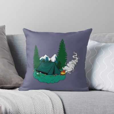 Asl Camping Ily Hand Throw Pillow Official Camping Merch