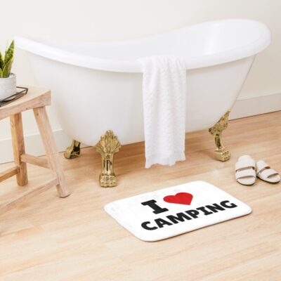 I Just Really Love Camping  - I Heart Camping -  I ❤️ Camping Bath Mat Official Camping Merch