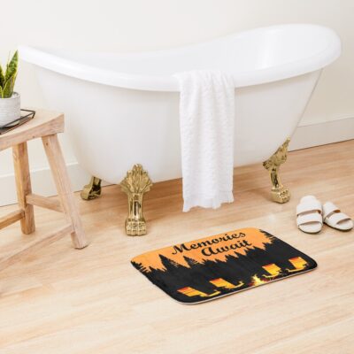 Camping Memories Await Bath Mat Official Camping Merch