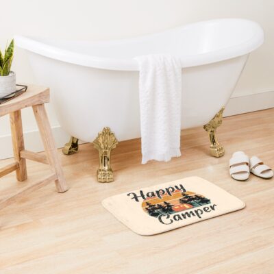 Happy Camper Design Bath Mat Official Camping Merch