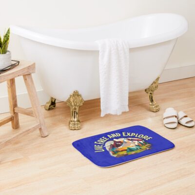 Live Free And Explore Bath Mat Official Camping Merch