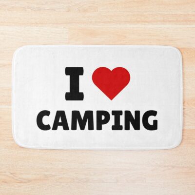 I Just Really Love Camping  - I Heart Camping -  I ❤️ Camping Bath Mat Official Camping Merch