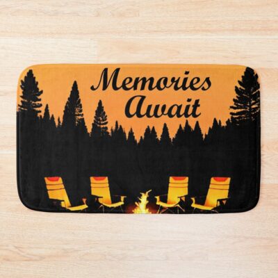 Camping Memories Await Bath Mat Official Camping Merch