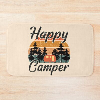 Happy Camper Design Bath Mat Official Camping Merch