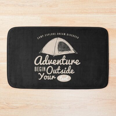 Outdoor Adventure Awaits - Camping In Style Bath Mat Official Camping Merch