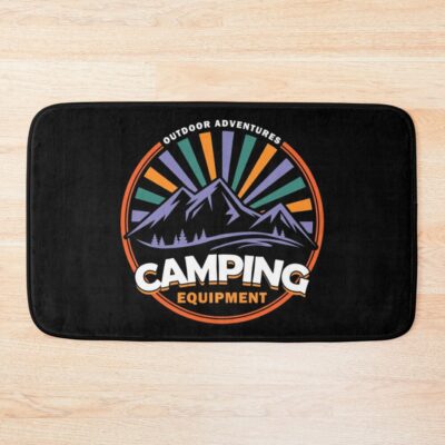 Outdoor Adventures - Camping Equipment Bath Mat Official Camping Merch