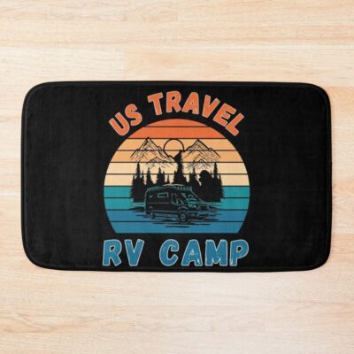 Us Travel Rv Camp Bath Mat Official Camping Merch