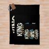 King Of The Camper Rv Camping Camper Gift Throw Blanket Official Camping Merch