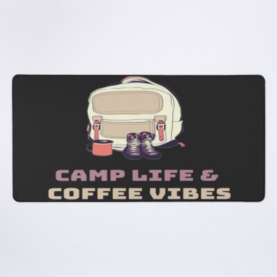 Camp Life And Coffee Vibes Camping Lover Mouse Pad Official Camping Merch