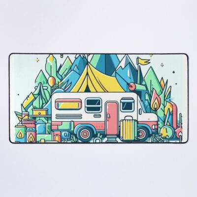 Travel By Camping Car Mouse Pad Official Camping Merch