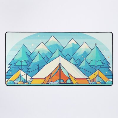 Camping In The Mountains. Mouse Pad Official Camping Merch