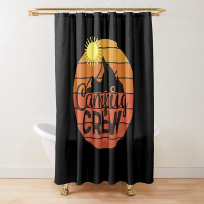 Camping Crew Shower Curtain Official Camping Merch