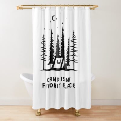 Camping Shower Curtain Official Camping Merch