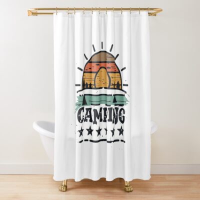 Classic Camping Shower Curtain Official Camping Merch