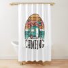 Retro Camping Car Shower Curtain Official Camping Merch