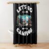 Lets Go Camping Shower Curtain Official Camping Merch