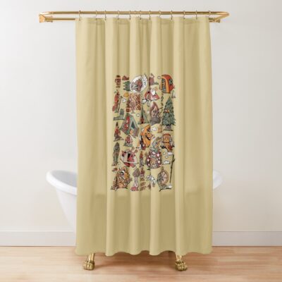 Camp Shower Curtain Official Camping Merch