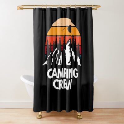 Camping Crew Shower Curtain Official Camping Merch