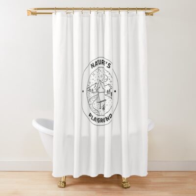 Nature'S Playground Camping Shower Curtain Official Camping Merch