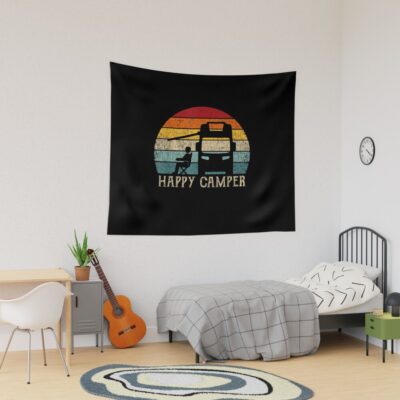 Camping Retro Style Tapestry Official Camping Merch