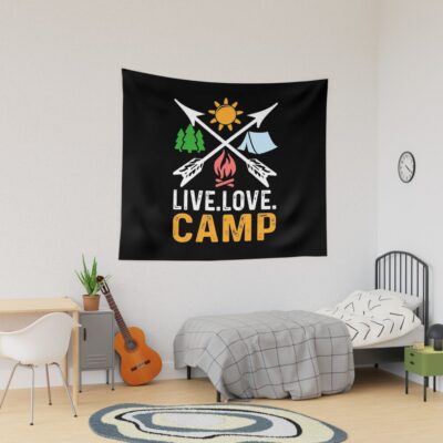 Camping - Live Love Camp Tapestry Official Camping Merch