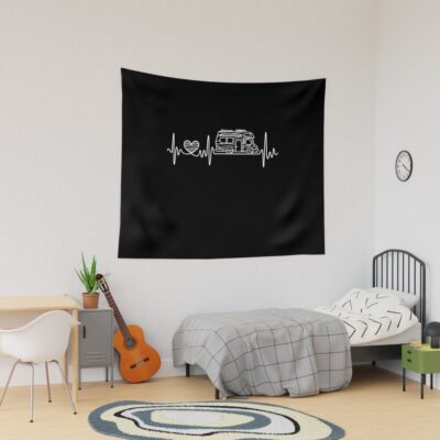 Camping Heartbeat Tapestry Official Camping Merch