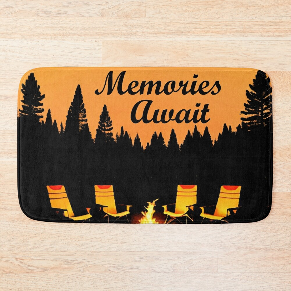 Camping Memories Await Bath Mat