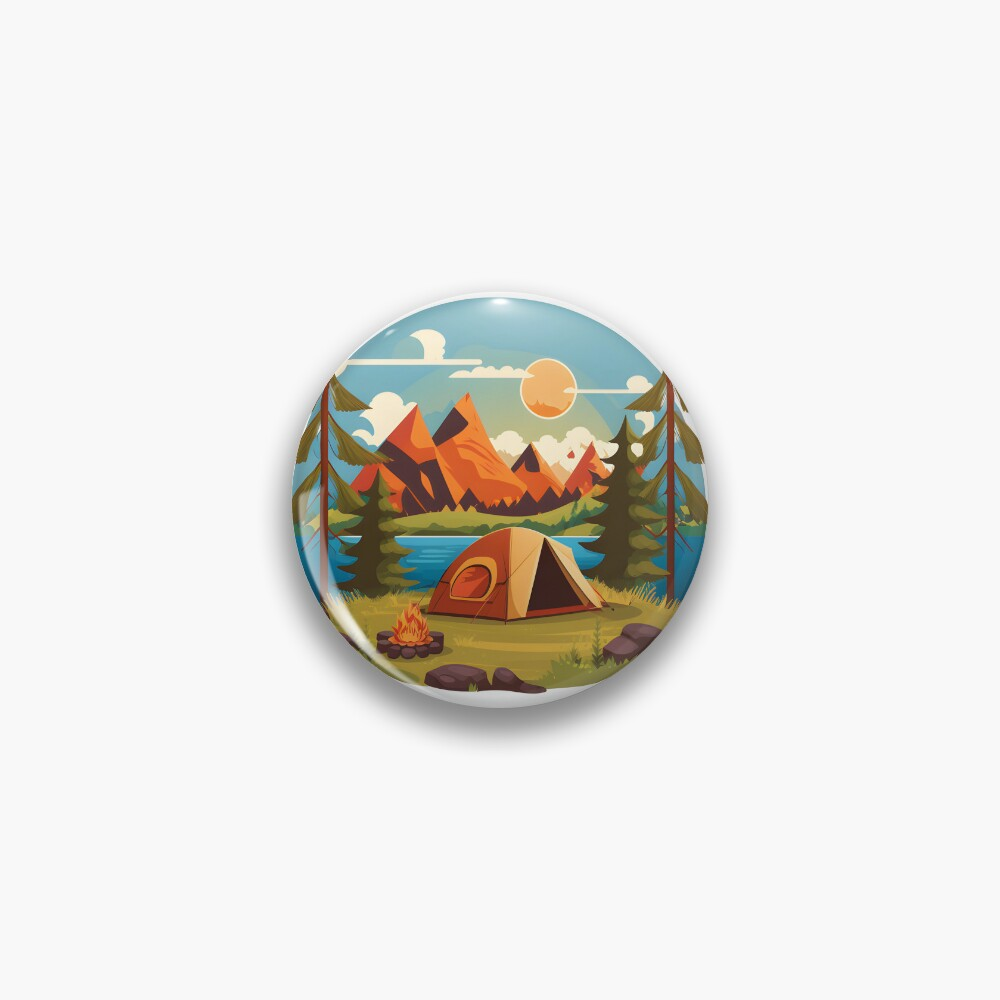 Camping Tent In The Forest Pin