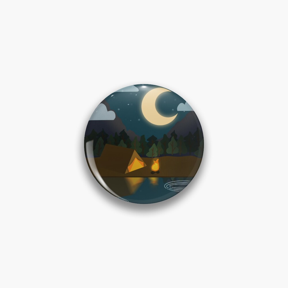 Moonlit Campsite Pin