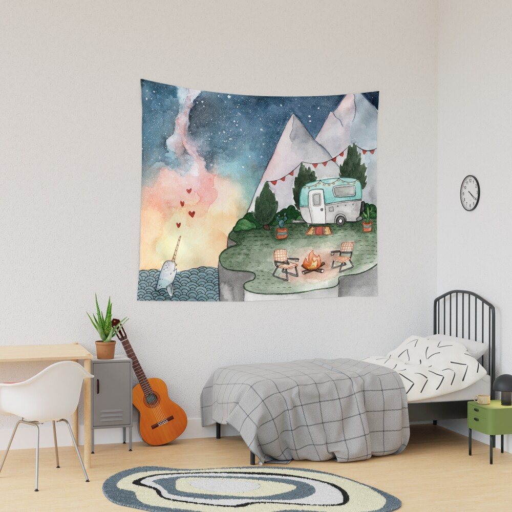 Camper Night Sky Tapestry